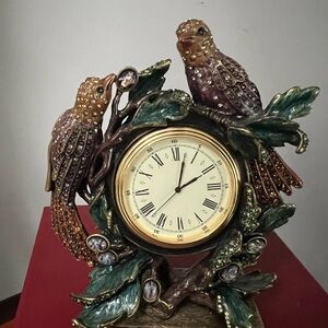 Authentic Jay Strongwater table clock, in excellent condition